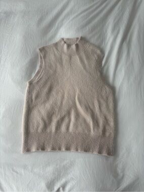 Bailey 44 Sleeveless Fuzzy Mock Neck Sweater Tank Size Large